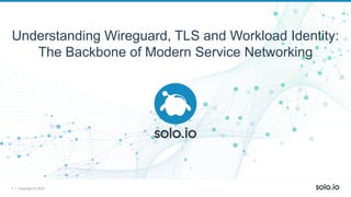 1 | Copyright © 2022
Understanding Wireguard, TLS and Workload Identity:
The Backbone of Modern Service Networking
 