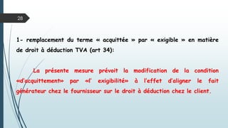 28
2- simplification des procédures pour
les entreprises (4 art):
 