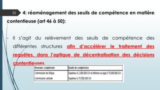 32 -possibilité d’introduction de la demande dans les 20 premiers
jours du mois, lorsque le précompte est égal ou supérieur à 5% du CA;
-extension du bénéfice de l’avance financière en matière de
remboursement de TVA aux redevables relevant des autres structures
autres que la DGE.
 
