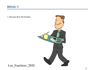 Luc_Faucheux_2020
61
BREAK !!
¨ See you all in 10 minutes
 