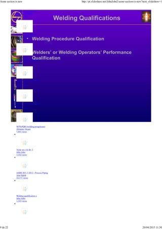 Asme section ix new | PDF