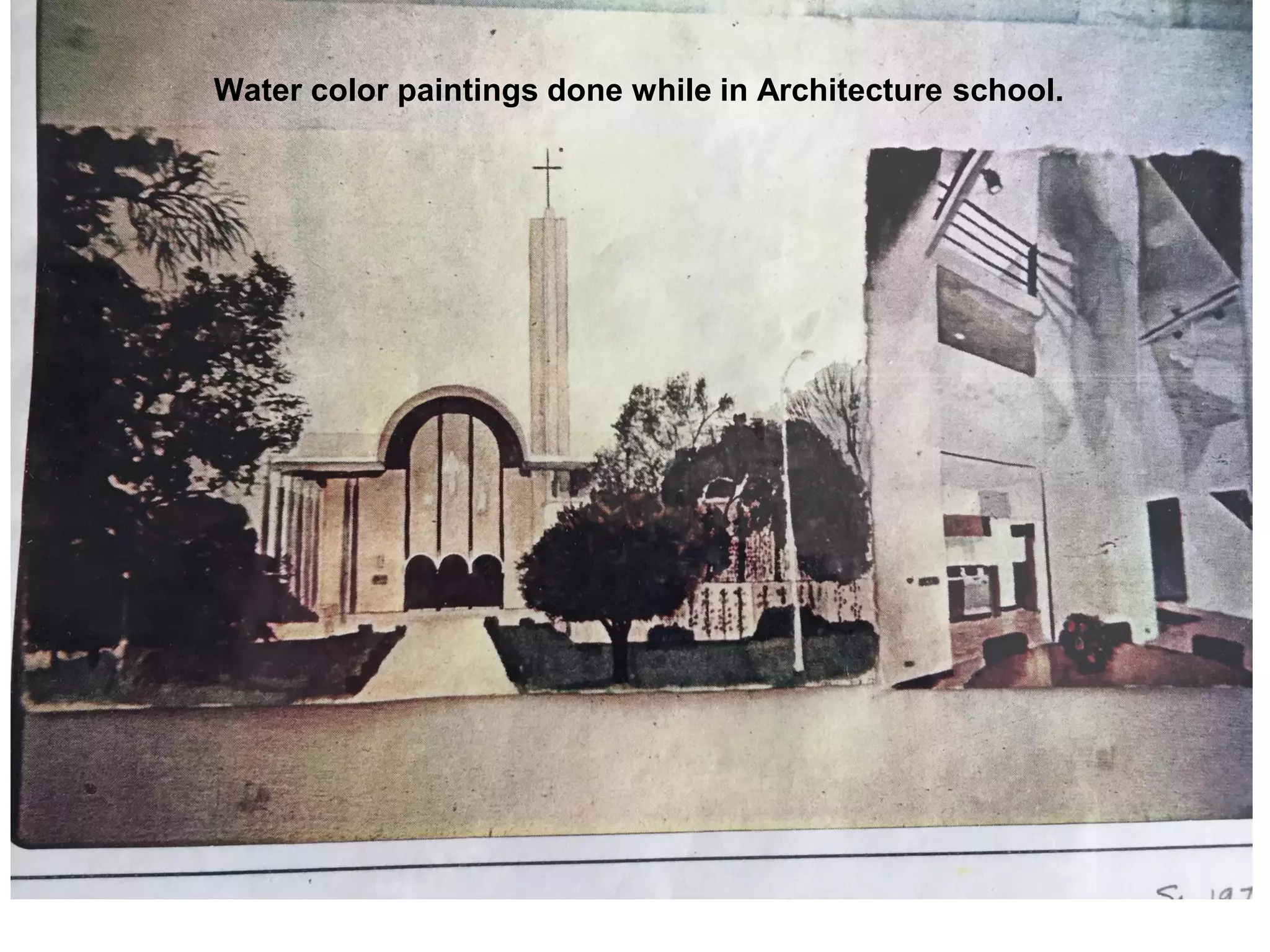 Water color paintings done while in Architecture school.
 