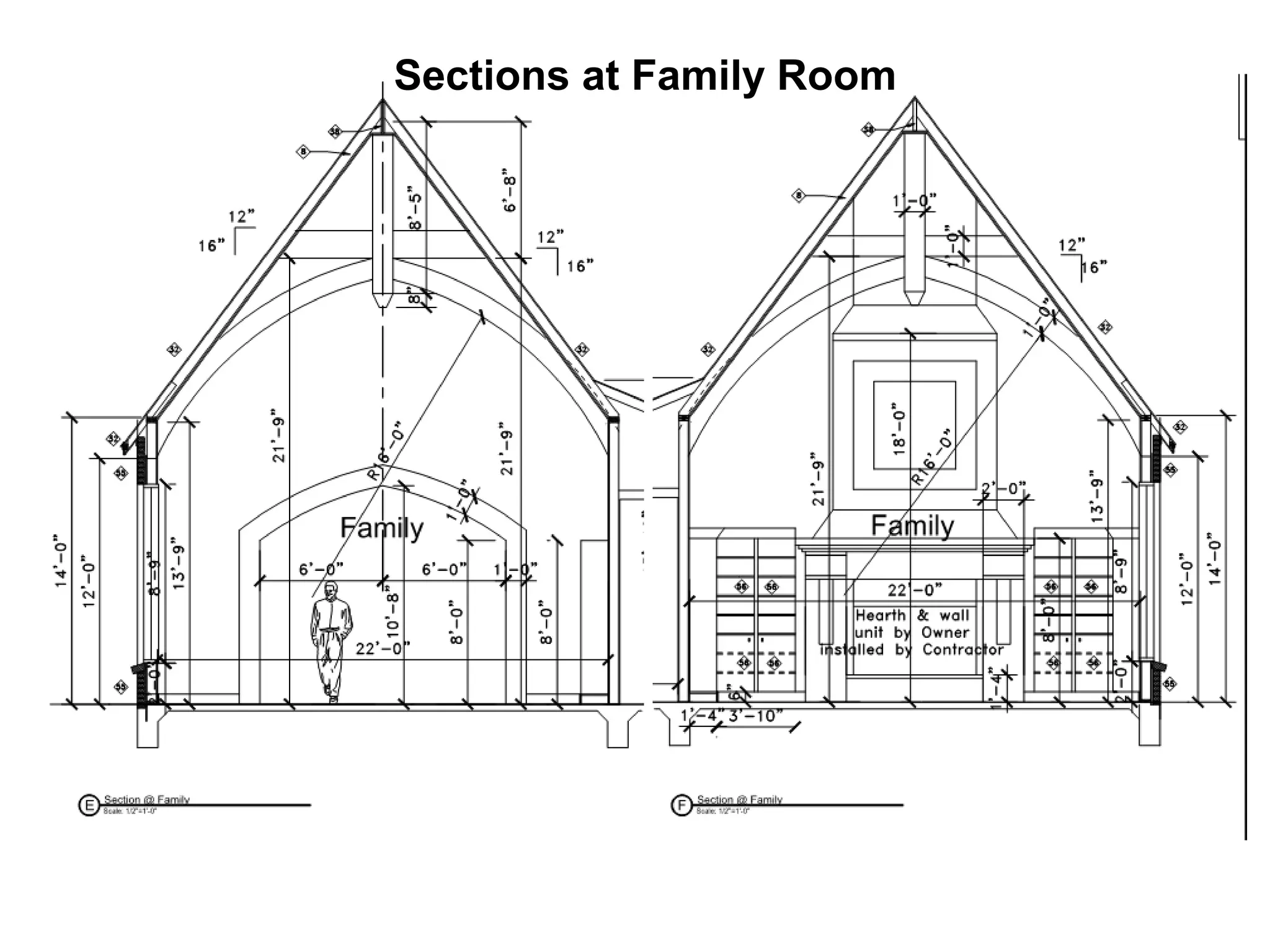 Sections at Family Room
 