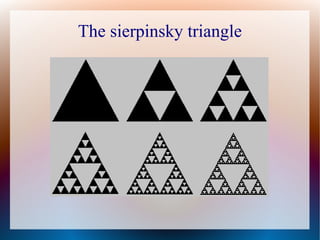 The sierpinsky triangle
 