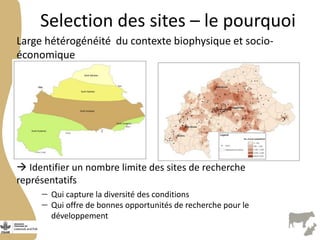 Sélection des sites : Chaine de valeur des petits ruminants au Burkina Faso