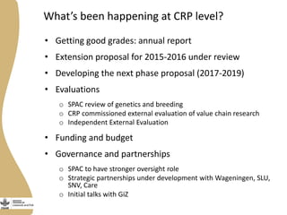 Programme de recherche du CGIAR sur les animaux d’élevage et les poissons : Présentation générale