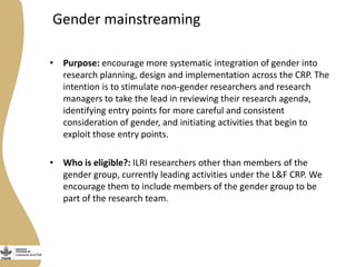 Programme de recherche du CGIAR sur les animaux d’élevage et les poissons : Présentation générale