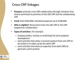 Programme de recherche du CGIAR sur les animaux d’élevage et les poissons : Présentation générale