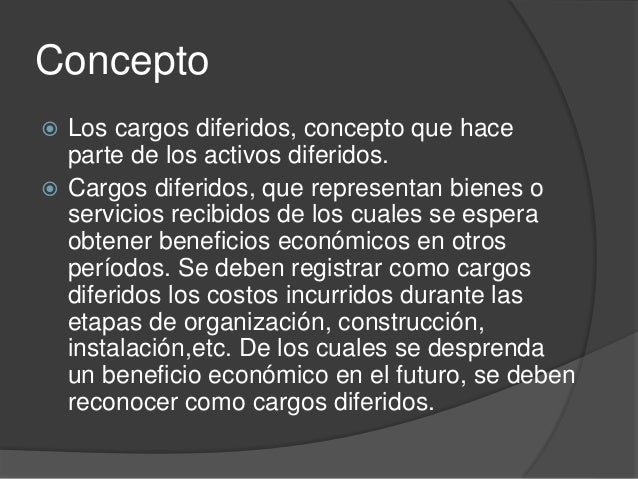 Cargos Diferidos