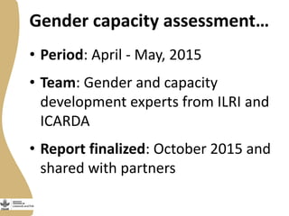 Gender capacity for the small ruminant value chain in Ethiopia: Current status and ways forward