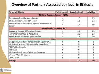 Gender capacity for the small ruminant value chain in Ethiopia: Current status and ways forward