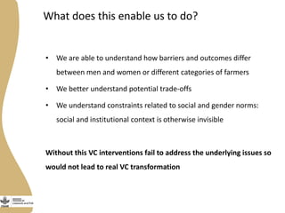 GTA tools for value chain assessment: Experiences from testing the toolkit in the Bangladesh fish value chain