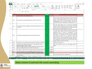 Gender capacity assessment and development in agricultural programs