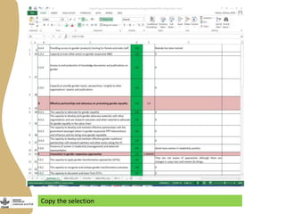 Gender capacity assessment and development in agricultural programs