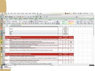 Gender capacity assessment and development in agricultural programs