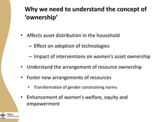 Exploring gender perceptions of resource ownership and their implications for food security among rural livestock owners in Tanzania, Ethiopia, and Nicaragua