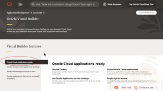 Oracle Low Code Lowdown: APEX vs VBCS | PDF