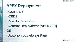 Oracle Low Code Lowdown: APEX vs VBCS | PDF