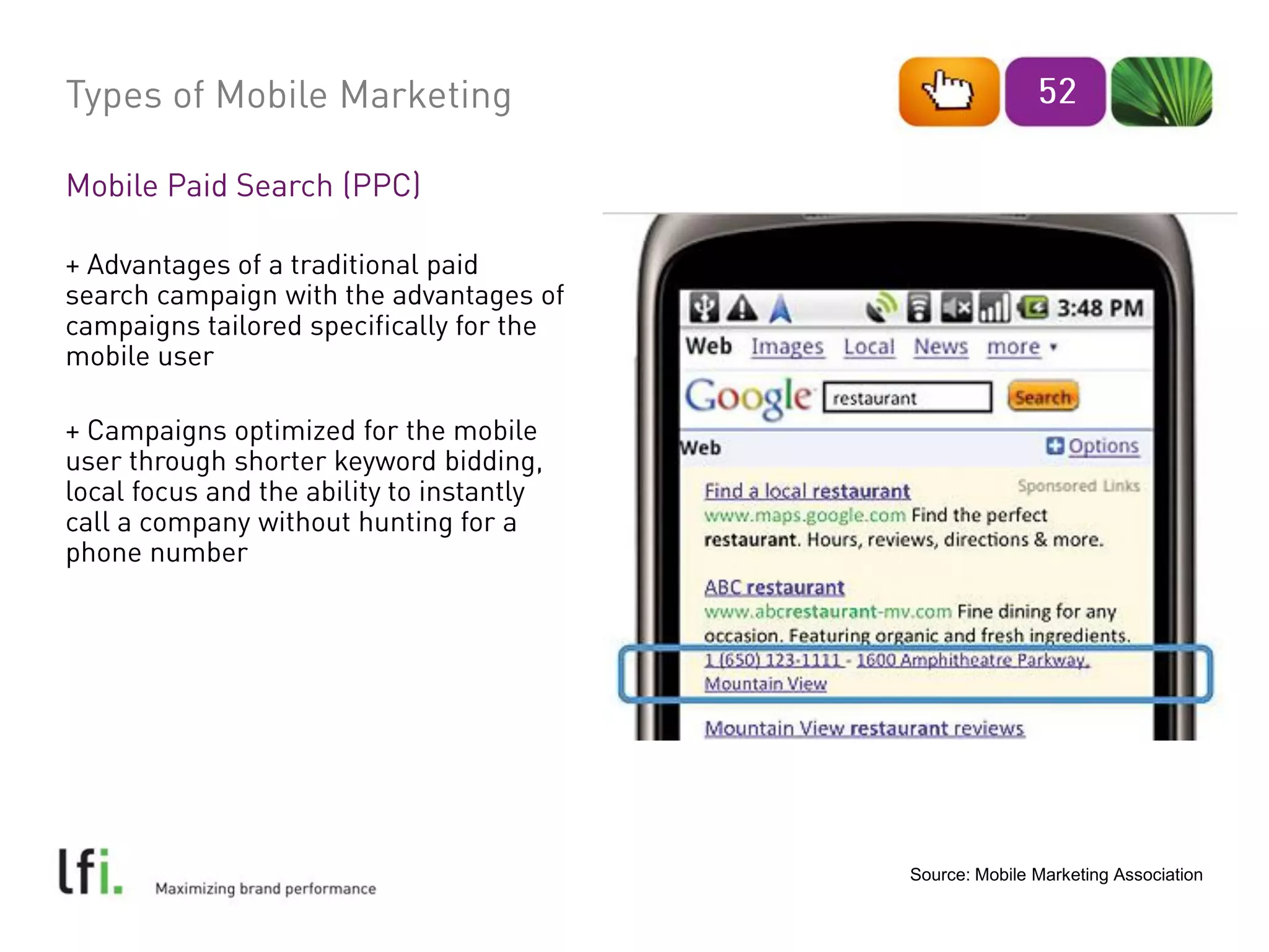 Source: Mobile Marketing Association
 