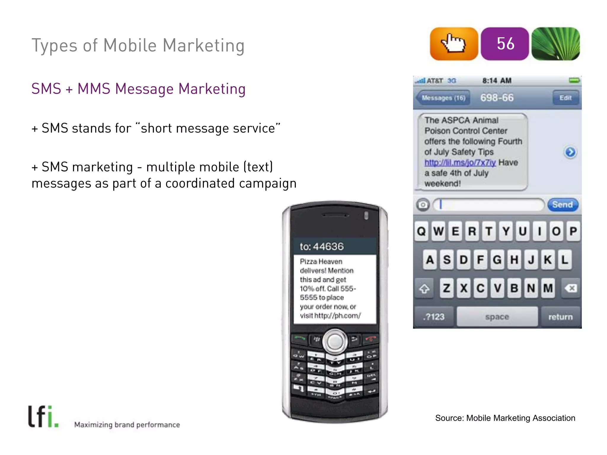 Source: Mobile Marketing Association
 