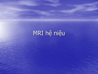 MRI hệ niệu
 