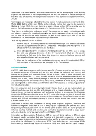 The Use of ICT for the Assessment of Key Competences | PDF