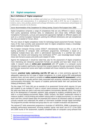 The Use of ICT for the Assessment of Key Competences | PDF