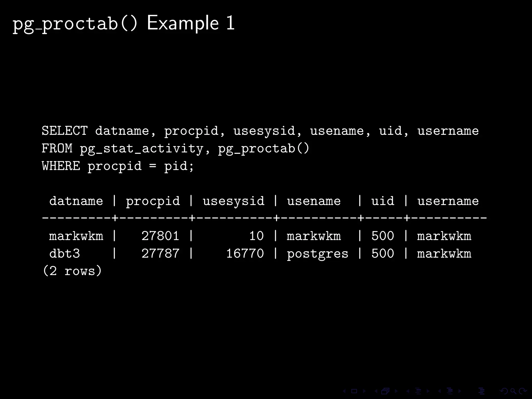 pg_proctab: Accessing System Stats in PostgreSQL