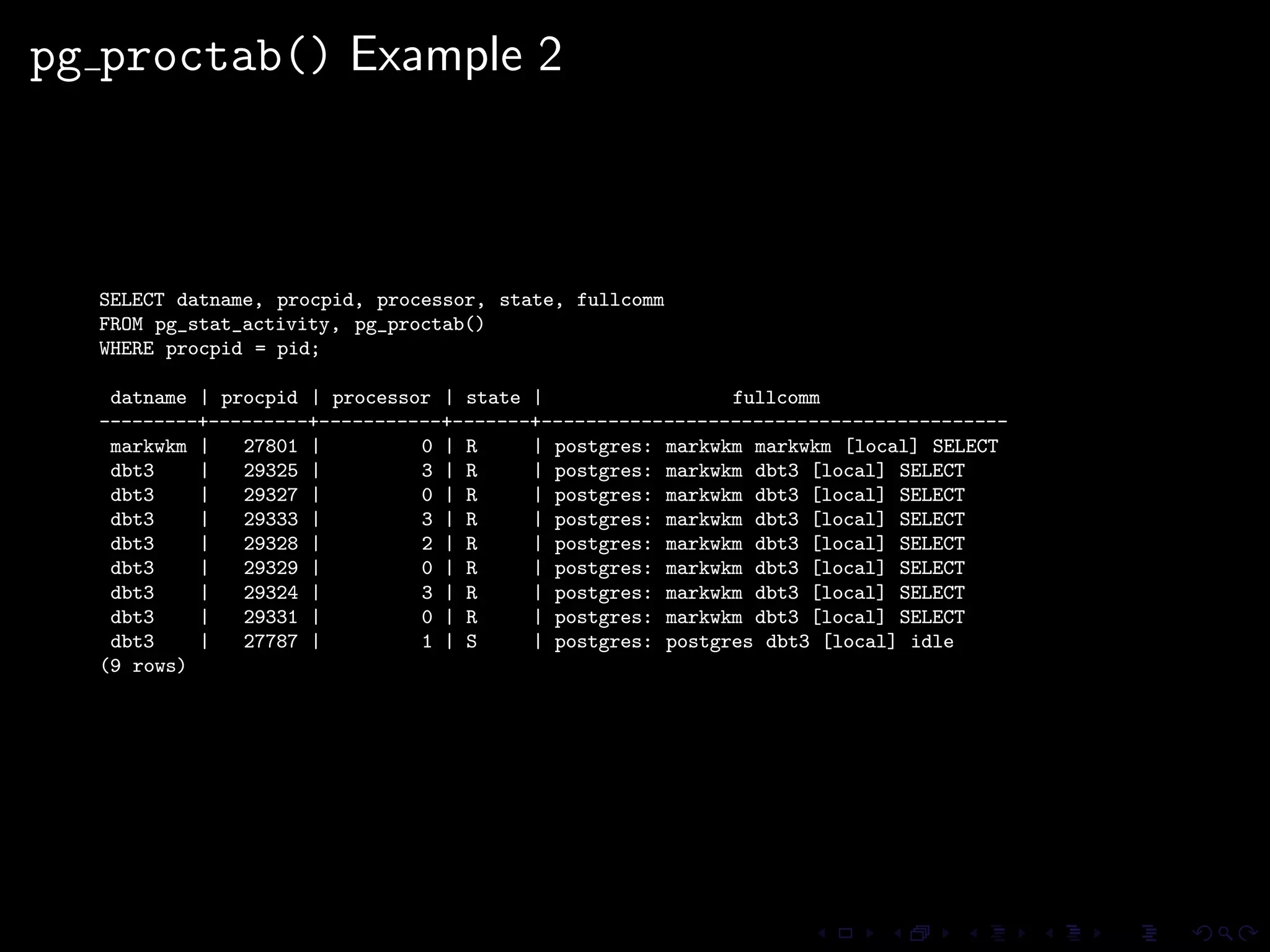 pg_proctab: Accessing System Stats in PostgreSQL