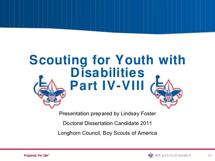 Scout commissioner phd thesis