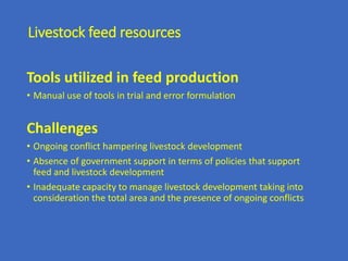Feed and livestock resources in South Sudan