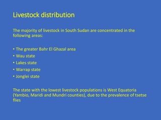 Feed and livestock resources in South Sudan