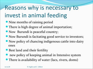 Animal feed in Burundi