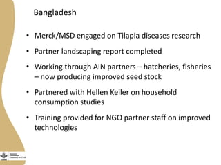 Development partnerships in the LIvestock and Fish Research Program: Progress update