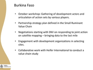 Development partnerships in the LIvestock and Fish Research Program: Progress update