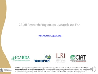 Should intensification remain the core driver of livestock improvement initiatives with the Livestock and Fish Program