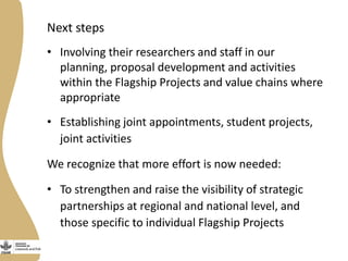 Strategic partnerships in the CGIAR Research Program on Livestock and Fish