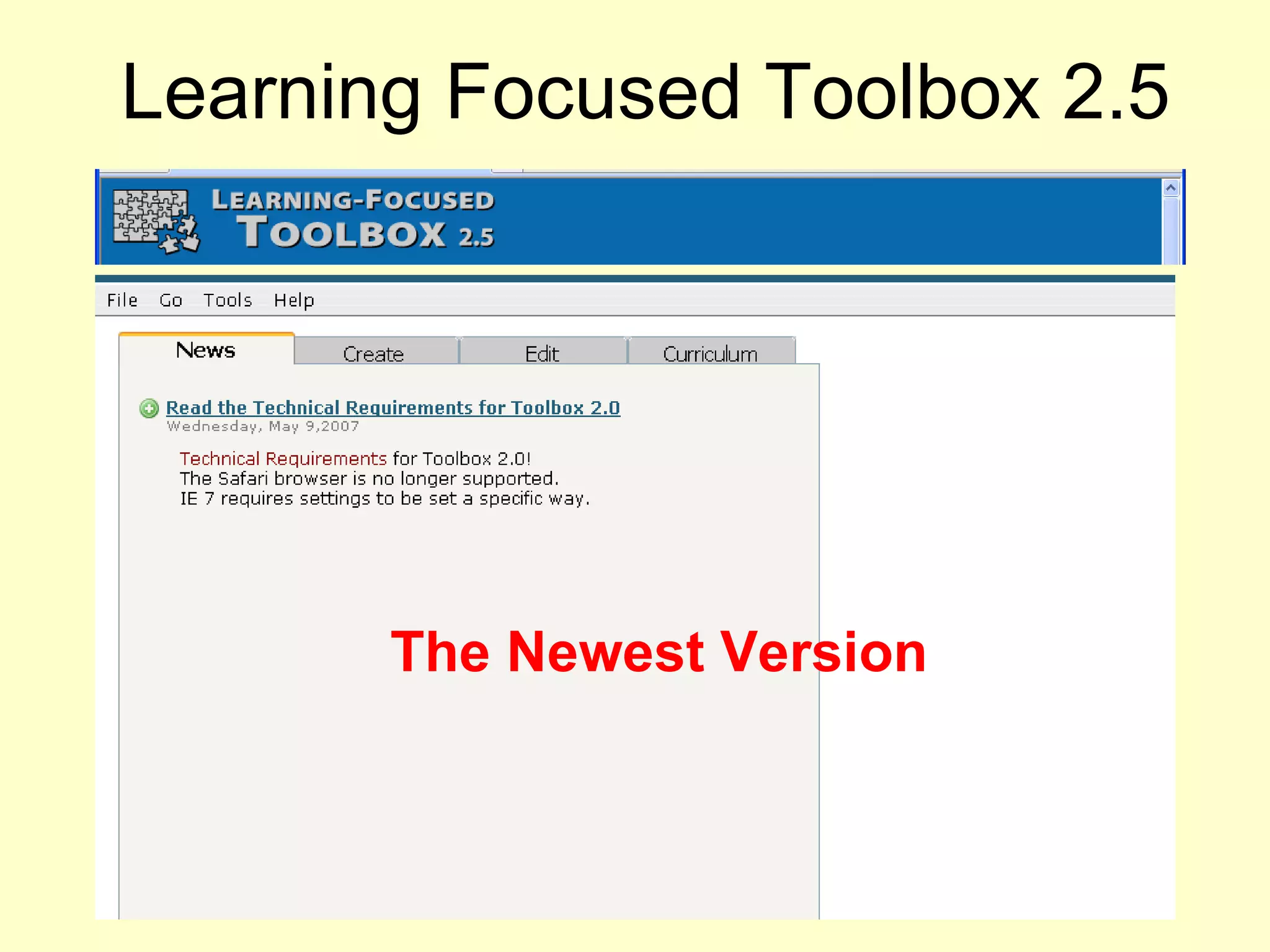 Learning Focused Toolbox 2.5 The Newest Version   