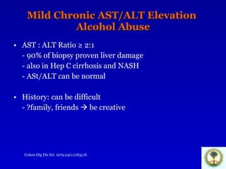 Approach to the patient with abnormal LFTs | PPT