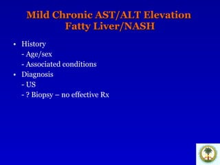 Approach to the patient with abnormal LFTs | PPT
