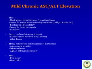 Approach to the patient with abnormal LFTs | PPT