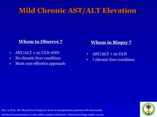 Approach to the patient with abnormal LFTs | PPT