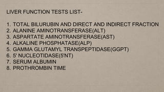 lft ppt and parameters of lft with fate of bilirubin.pptx
