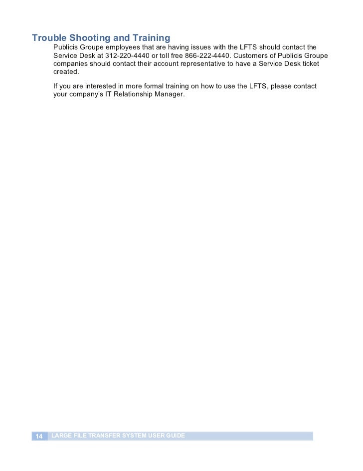 Lfts User Guide V7