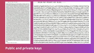 Public and private keys
 