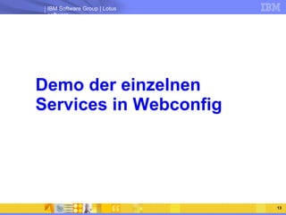 Demo der einzelnen  Services in Webconfig 