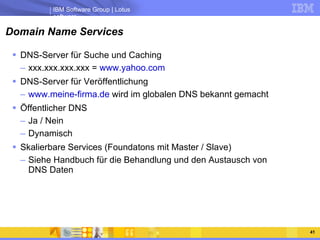 Domain Name Services <ul><li>DNS-Server für Suche und Caching </li></ul><ul><ul><li>xxx.xxx.xxx.xxx =  www.yahoo.com </li>...