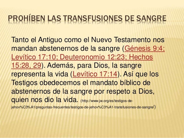 Testigos De Jehova Transfusion De Sangre Biblia - Solo Para Adultos En