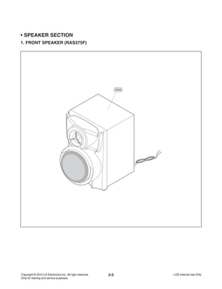 2-5
A60
• SPEAKER SECTION
1. FRONT SPEAKER (RAS375F)
 