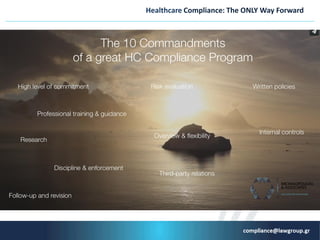 Ηealthcare Compliance: The ONLY Way Forward
 